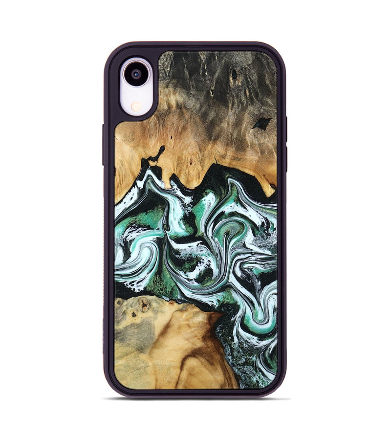 iPhone Xr Wood Phone Case - Lorine (Green, 801536)
