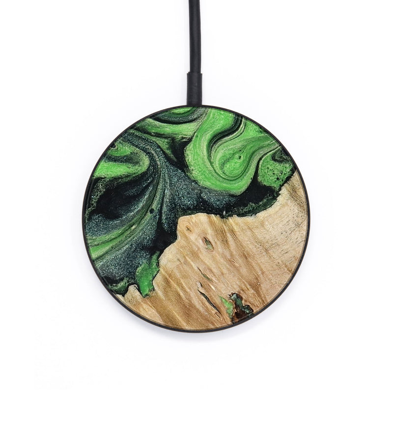 Circle Wood Wireless Charger - August (Green, 801537)