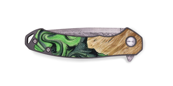 EDC Wood Pocket Knife - August (Green, 801537)