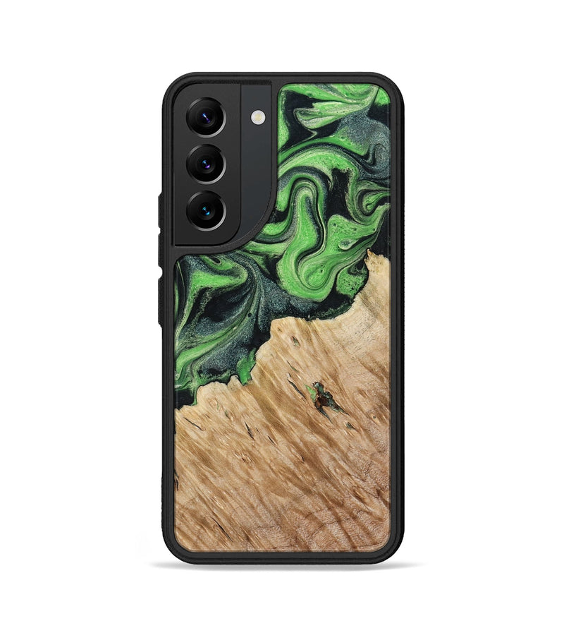 Galaxy S22 Wood Phone Case - August (Green, 801537)