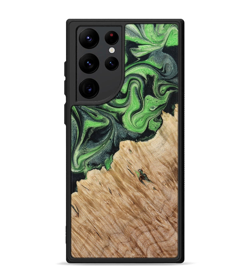 Galaxy S22 Ultra Wood Phone Case - August (Green, 801537)