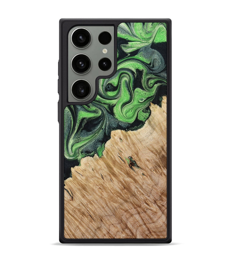 Galaxy S24 Ultra Wood Phone Case - August (Green, 801537)
