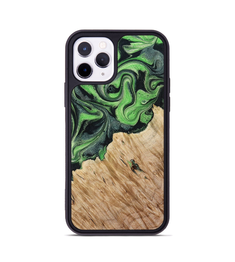 iPhone 11 Pro Wood Phone Case - August (Green, 801537)