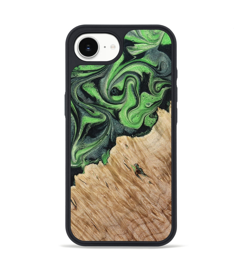 iPhone 16e Wood Phone Case - August (Green, 801537)