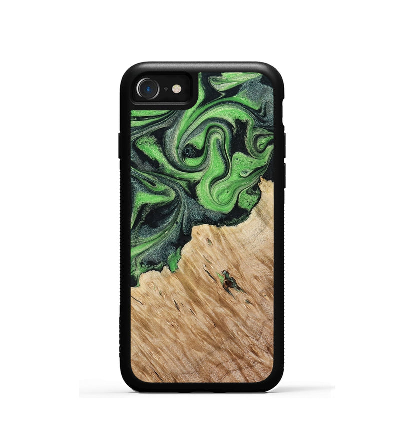 iPhone SE Wood Phone Case - August (Green, 801537)