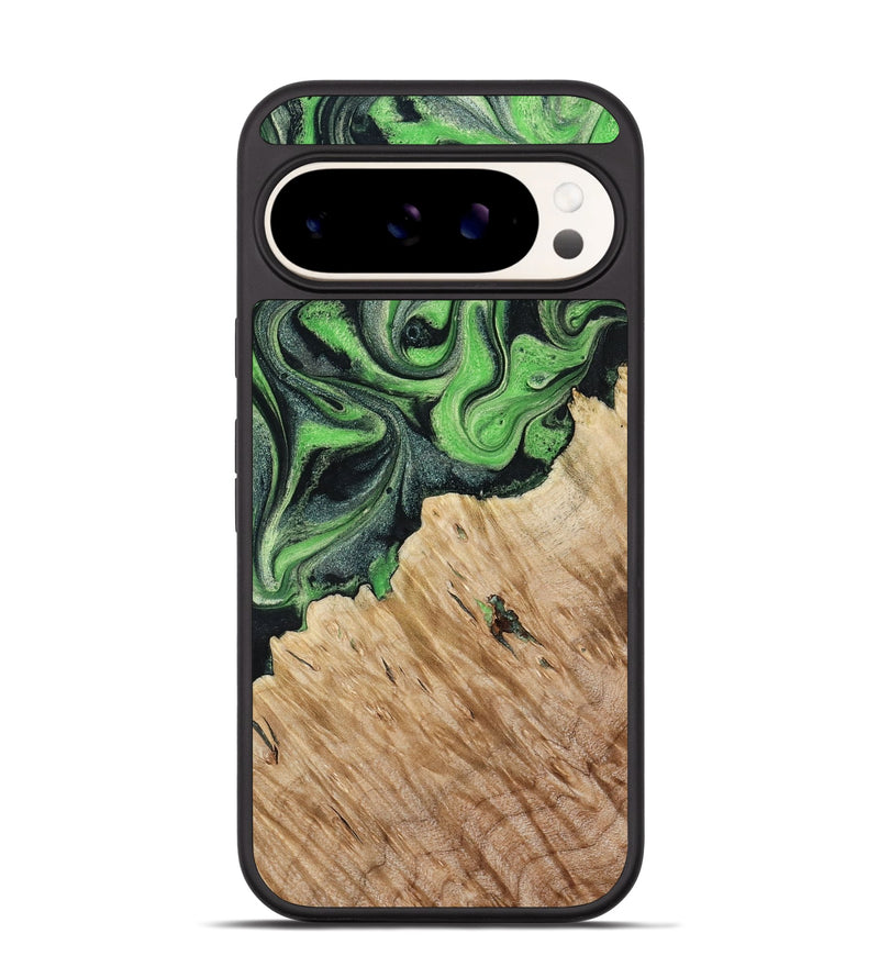 Pixel 9 Wood Phone Case - August (Green, 801537)