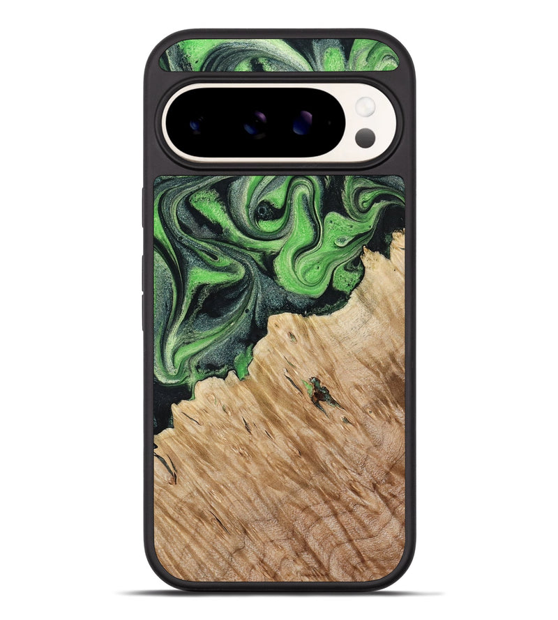 Pixel 9 Pro XL Wood Phone Case - August (Green, 801537)