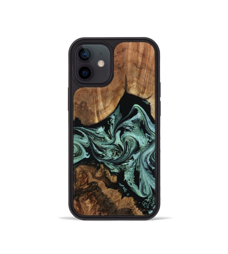 iPhone 12 mini Wood Phone Case - Ashlyn (Green, 801538)