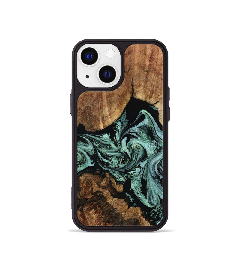 iPhone 13 mini Wood Phone Case - Ashlyn (Green, 801538)