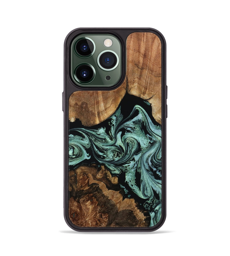 iPhone 13 Pro Wood Phone Case - Ashlyn (Green, 801538)
