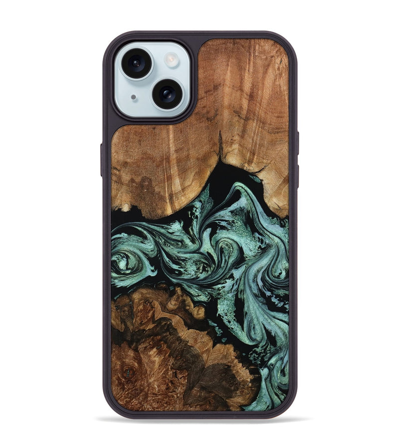 iPhone 15 Plus Wood Phone Case - Ashlyn (Green, 801538)