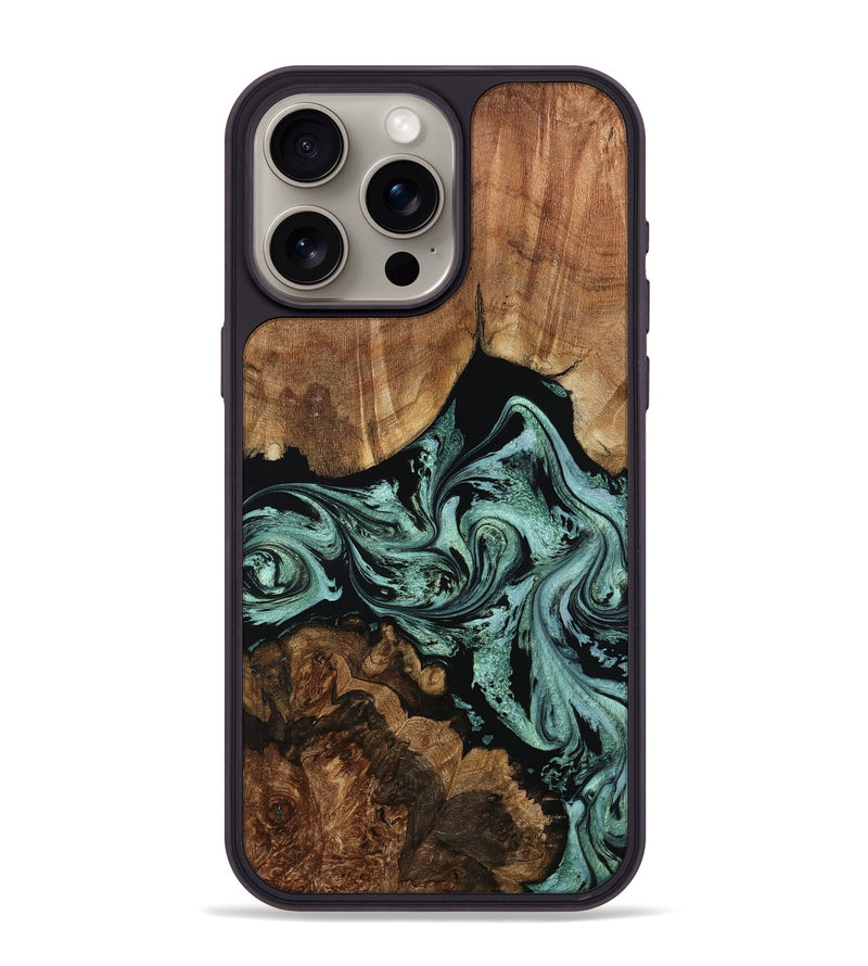iPhone 15 Pro Max Wood Phone Case - Ashlyn (Green, 801538)