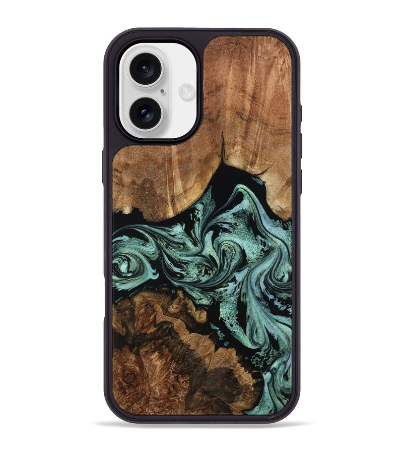 iPhone 16 Plus Wood Phone Case - Ashlyn (Green, 801538)