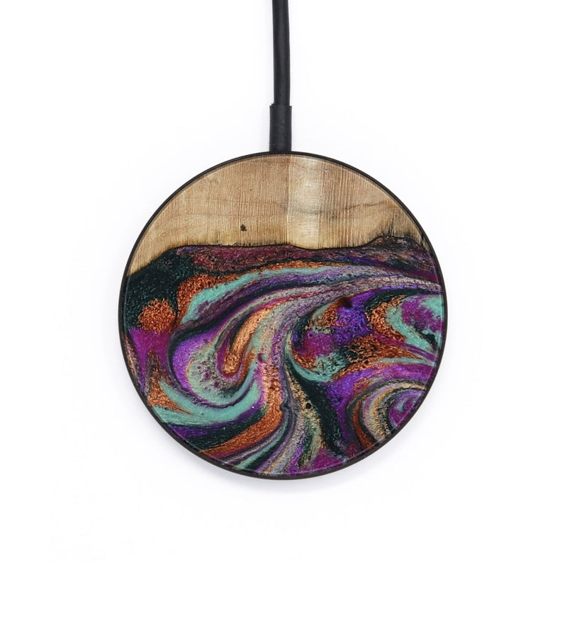 Circle Wood Wireless Charger - Meghann (Green, 801539)