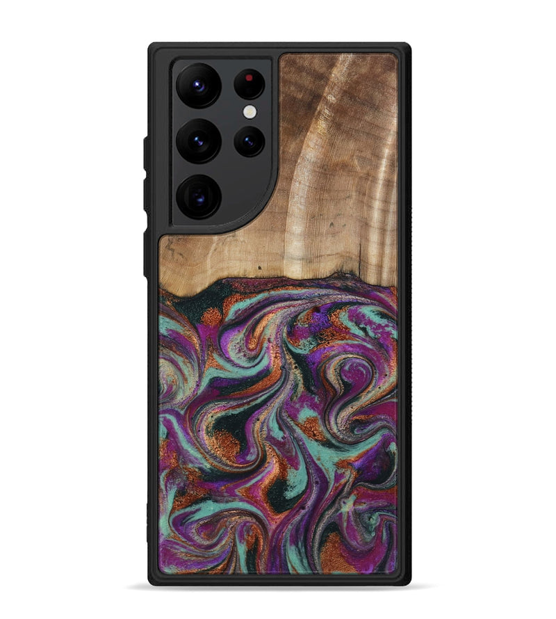 Galaxy S22 Ultra Wood Phone Case - Meghann (Green, 801539)