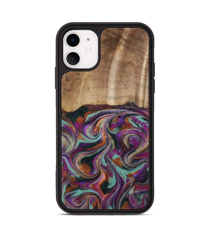 iPhone 11 Wood Phone Case - Meghann (Green, 801539)