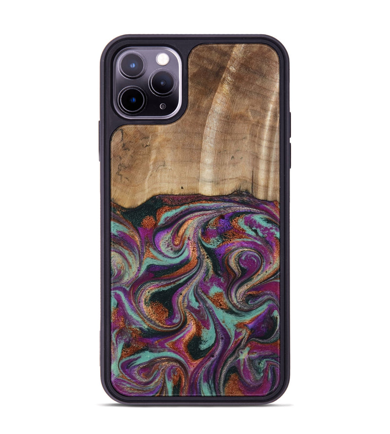 iPhone 11 Pro Max Wood Phone Case - Meghann (Green, 801539)