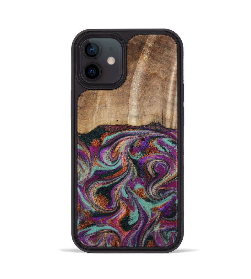 iPhone 12 Wood Phone Case - Meghann (Green, 801539)