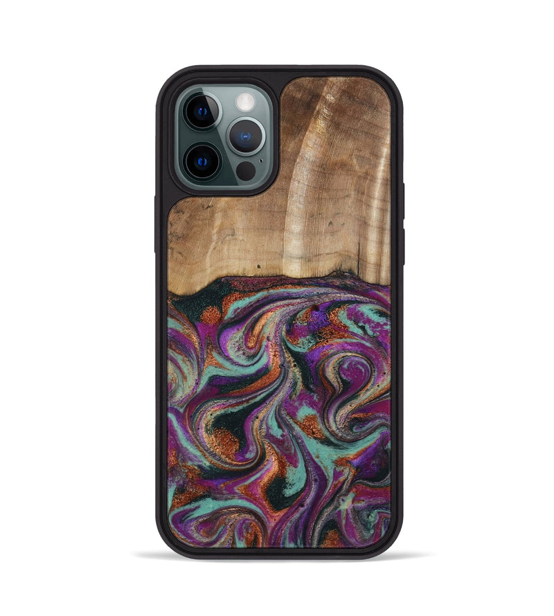 iPhone 12 Pro Wood Phone Case - Meghann (Green, 801539)