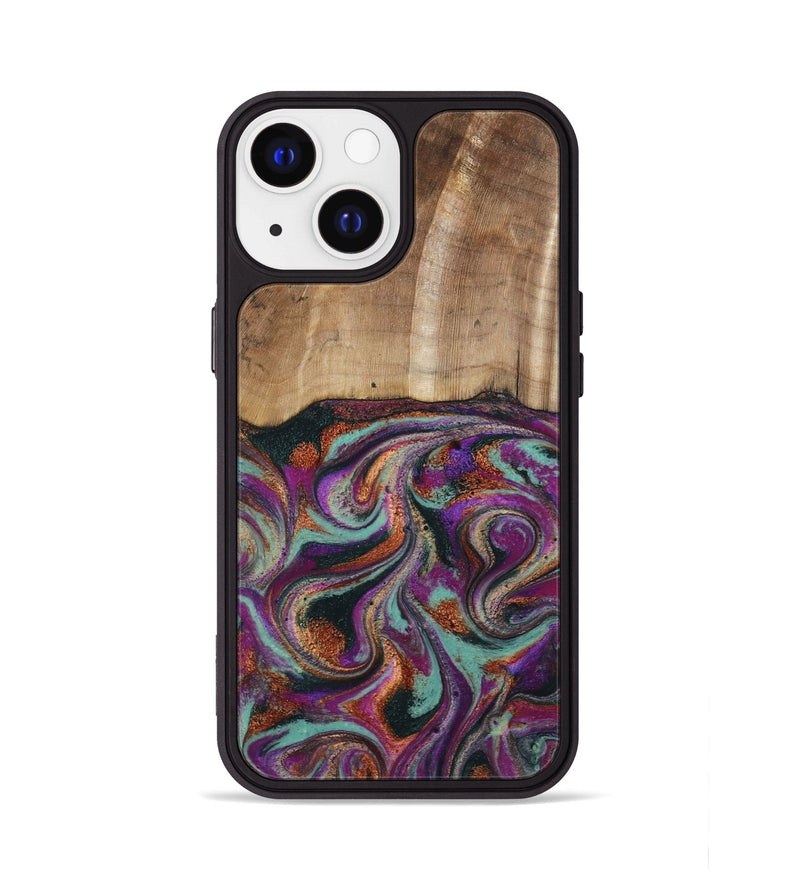 iPhone 13 Wood Phone Case - Meghann (Green, 801539)