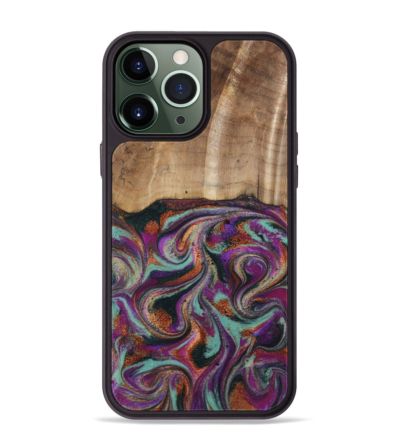 iPhone 13 Pro Max Wood Phone Case - Meghann (Green, 801539)