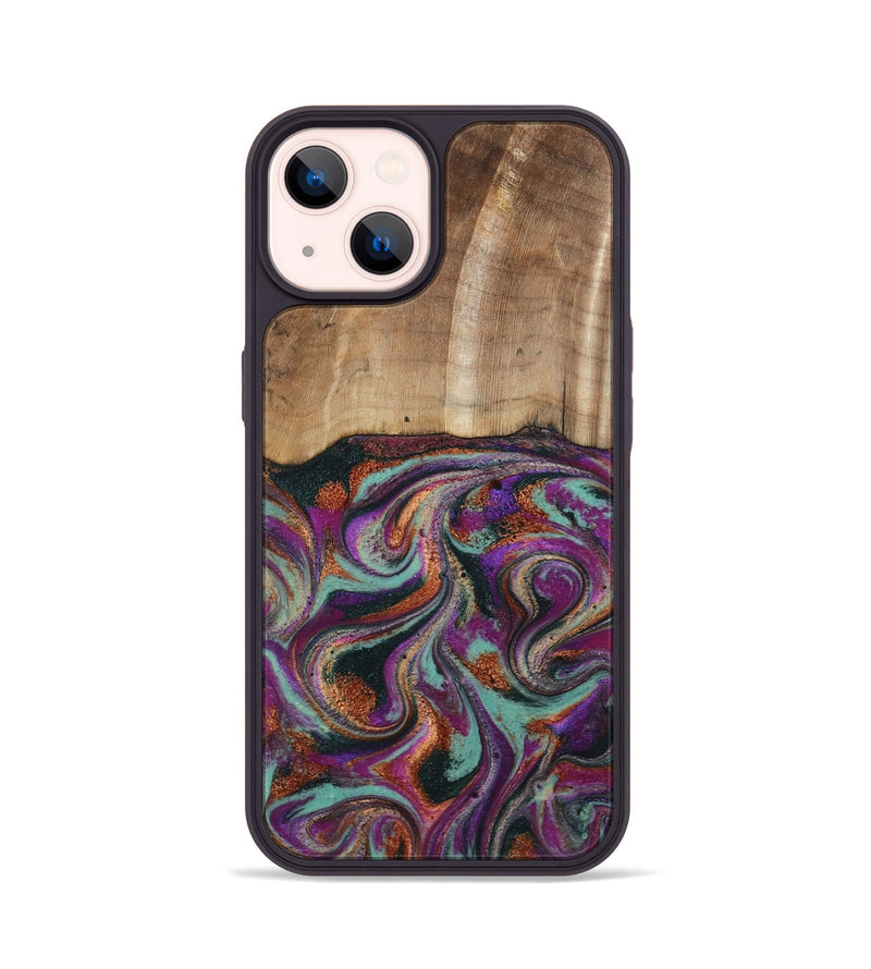 iPhone 14 Wood Phone Case - Meghann (Green, 801539)