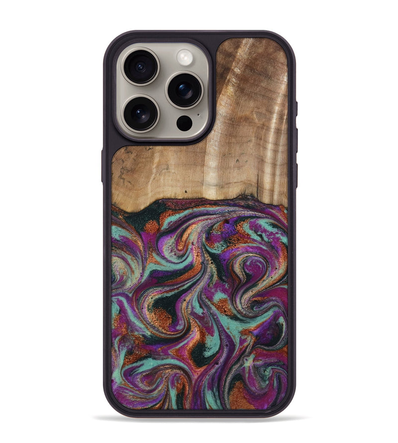 iPhone 15 Pro Max Wood Phone Case - Meghann (Green, 801539)