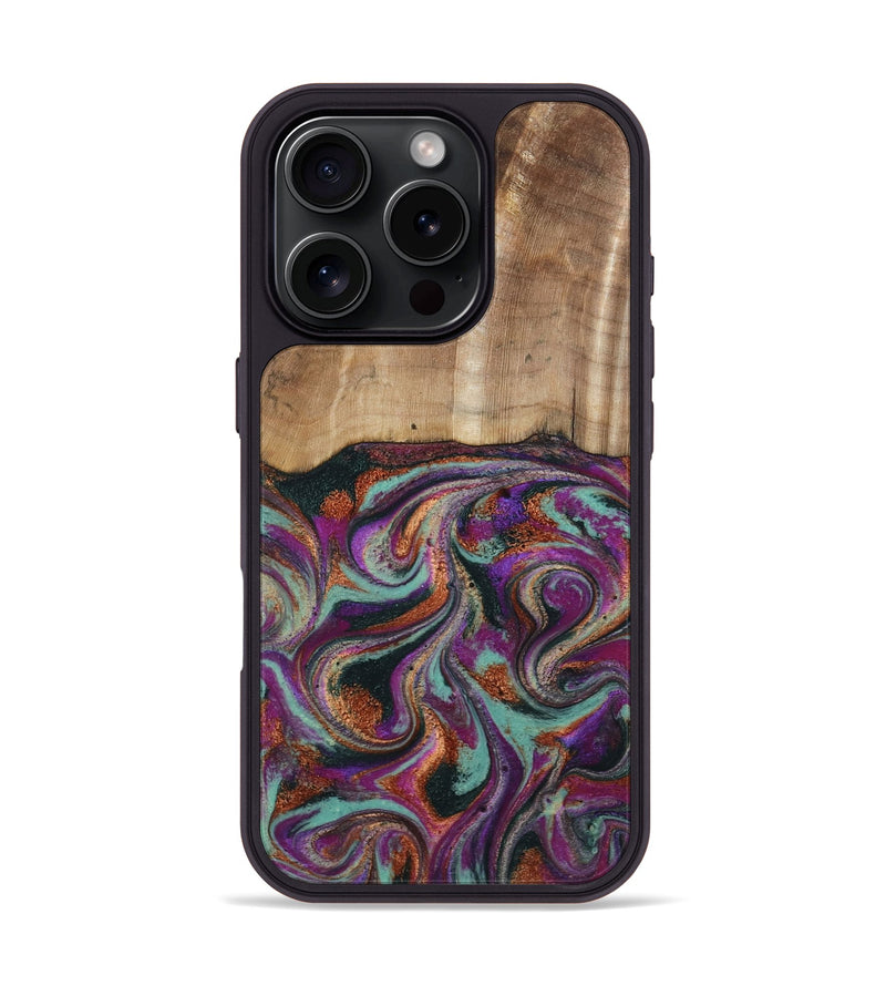 iPhone 16 Pro Wood Phone Case - Meghann (Green, 801539)