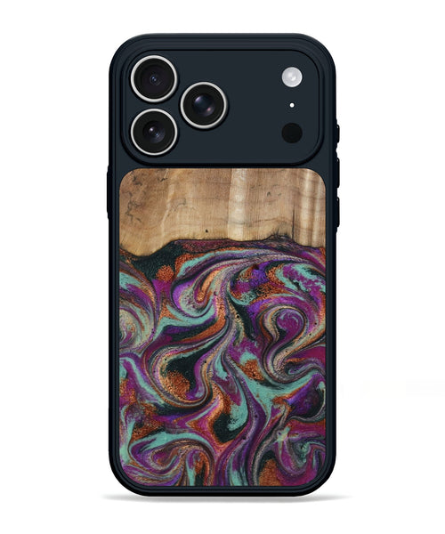 iPhone 17 Pro Max Wood Phone Case - Meghann (Green, 801539)