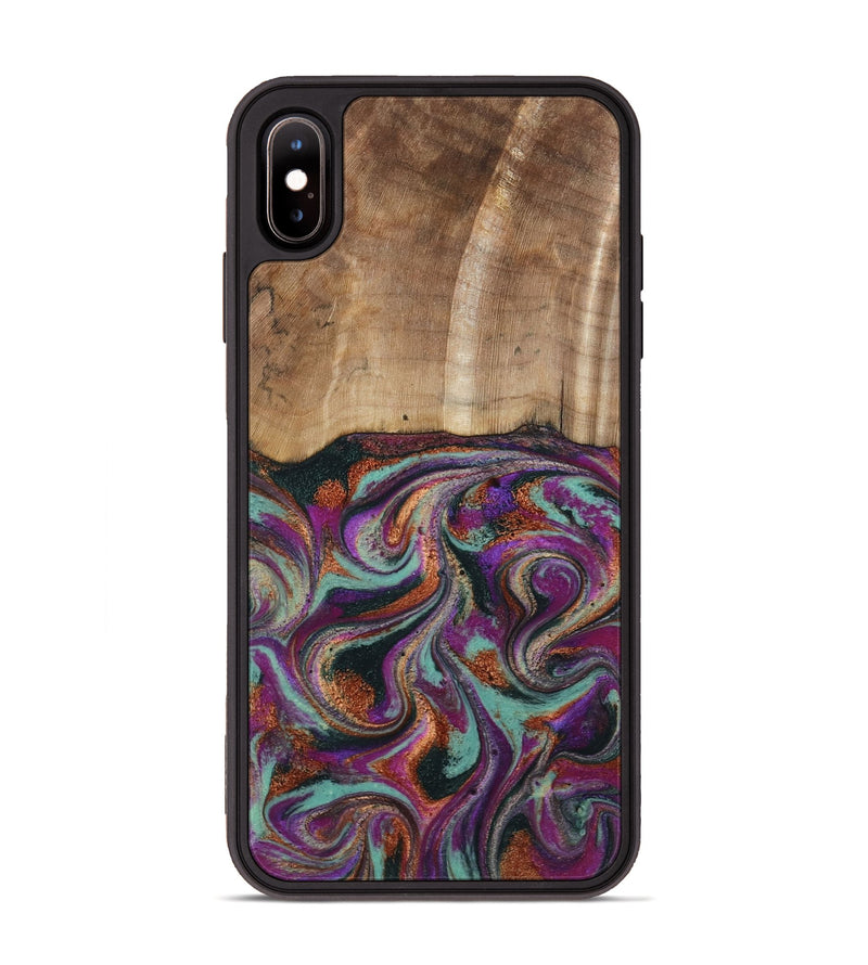 iPhone Xs Max Wood Phone Case - Meghann (Green, 801539)