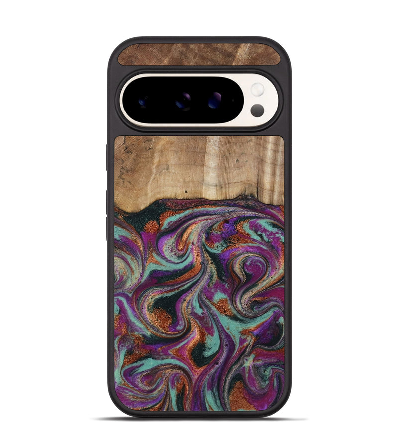Pixel 9 Pro Wood Phone Case - Meghann (Green, 801539)