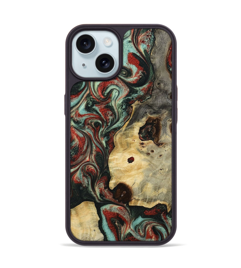 iPhone 15 Wood Phone Case - Florida (Green, 801540)