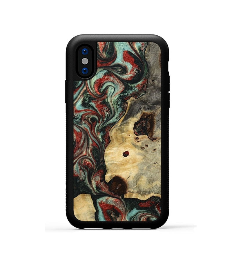 iPhone Xs Wood Phone Case - Florida (Green, 801540)