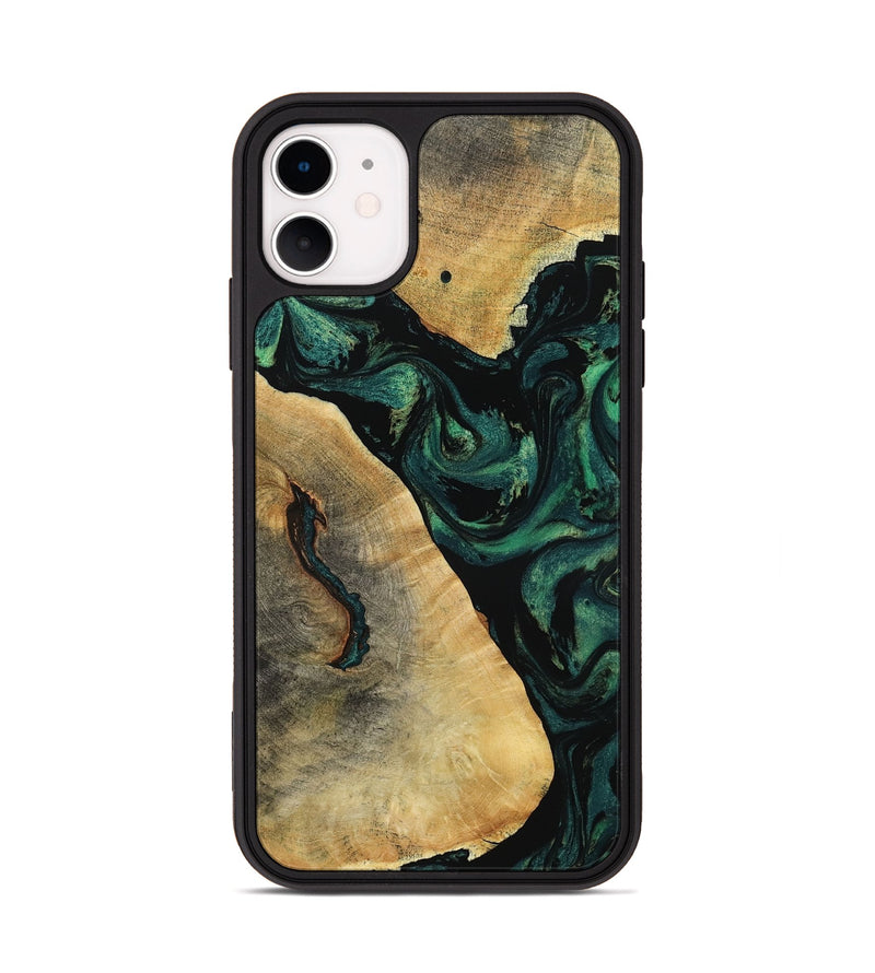 iPhone 11 Wood Phone Case - Erykah (Green, 801541)