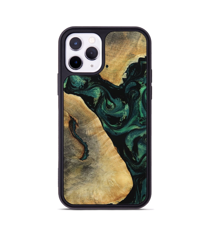 iPhone 11 Pro Wood Phone Case - Erykah (Green, 801541)