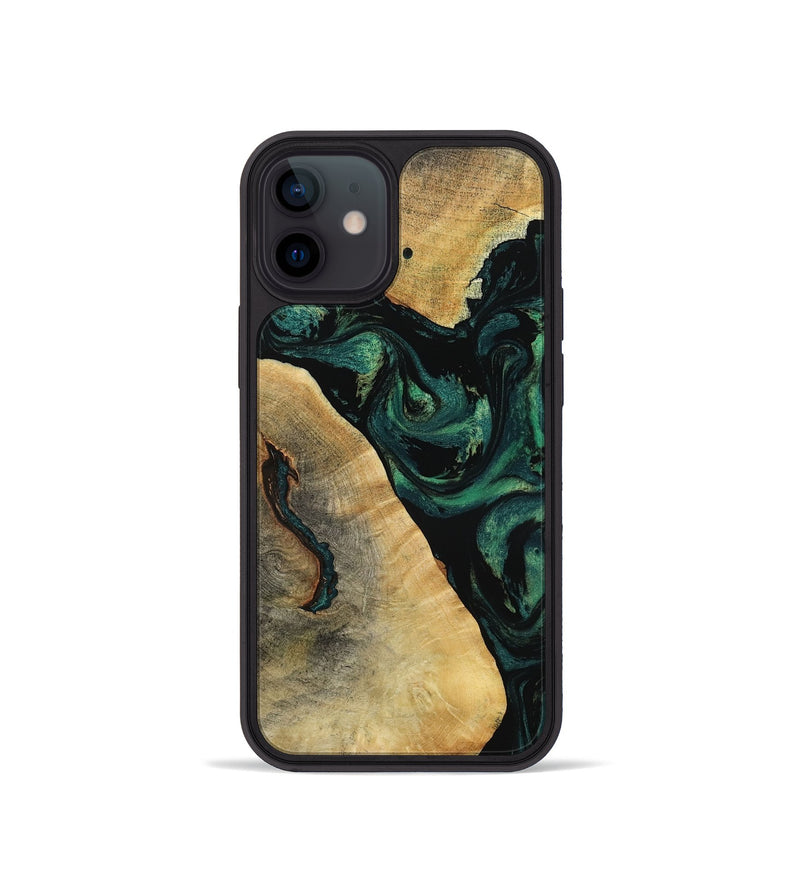 iPhone 12 mini Wood Phone Case - Erykah (Green, 801541)