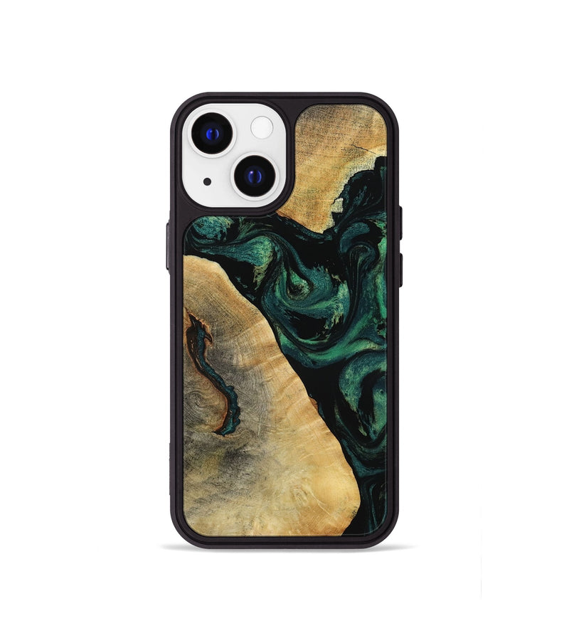 iPhone 13 mini Wood Phone Case - Erykah (Green, 801541)