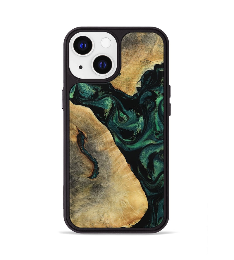 iPhone 13 Wood Phone Case - Erykah (Green, 801541)