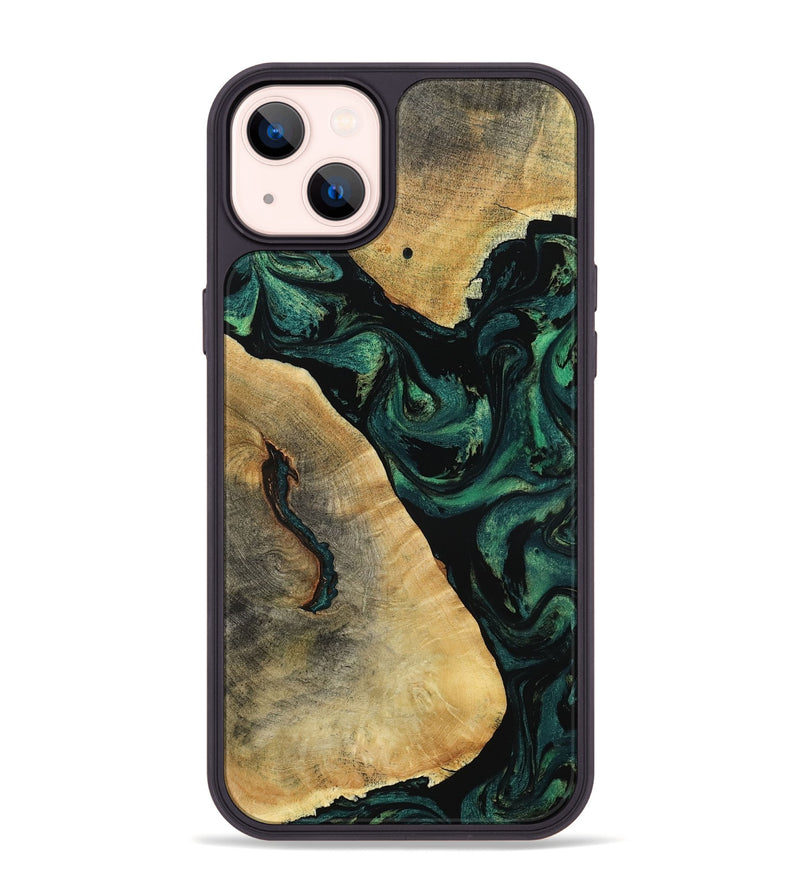iPhone 14 Plus Wood Phone Case - Erykah (Green, 801541)