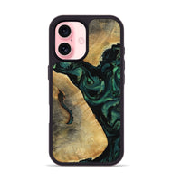 iPhone 16 Wood Phone Case - Erykah (Green, 801541)