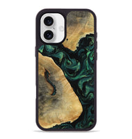 iPhone 16 Plus Wood Phone Case - Erykah (Green, 801541)