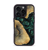 iPhone 16 Pro Wood Phone Case - Erykah (Green, 801541)