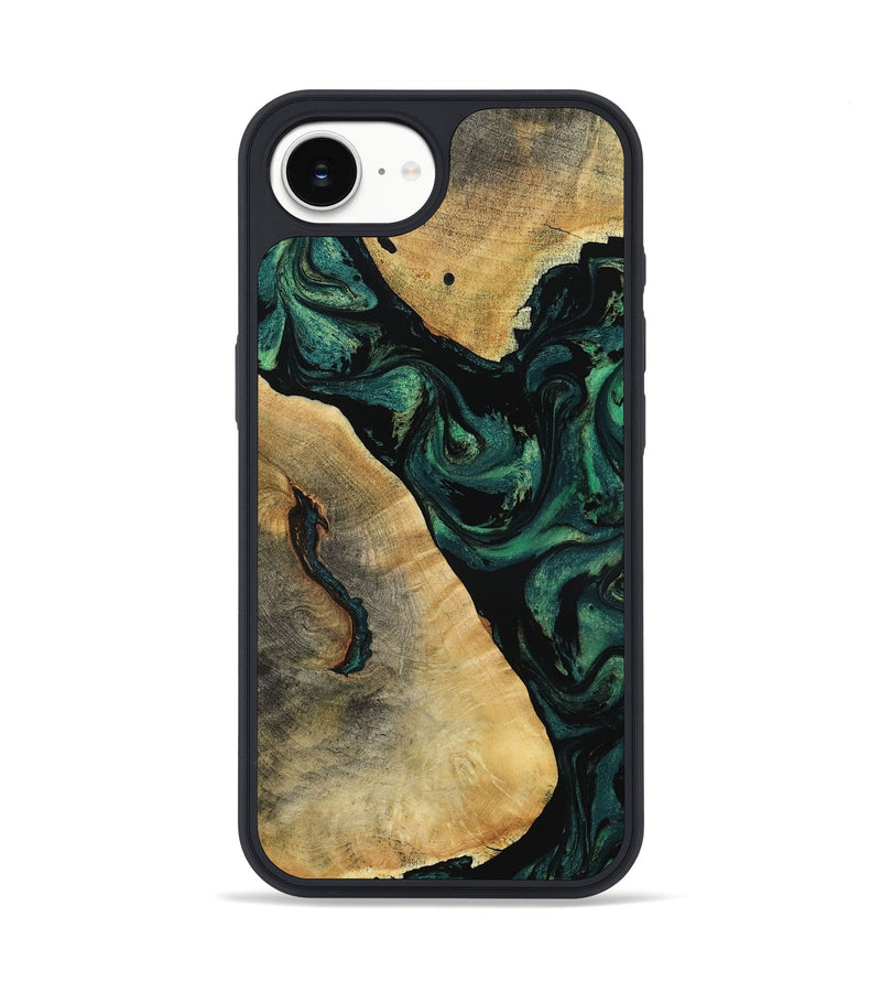 iPhone 16e Wood Phone Case - Erykah (Green, 801541)