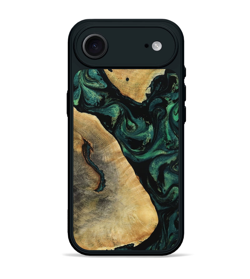 iPhone 17 Air Wood Phone Case - Erykah (Green, 801541)
