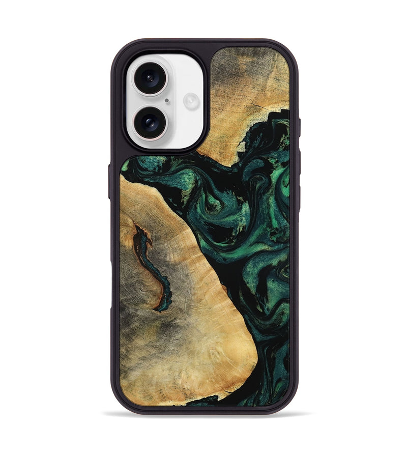 iPhone 17 Wood Phone Case - Erykah (Green, 801541)