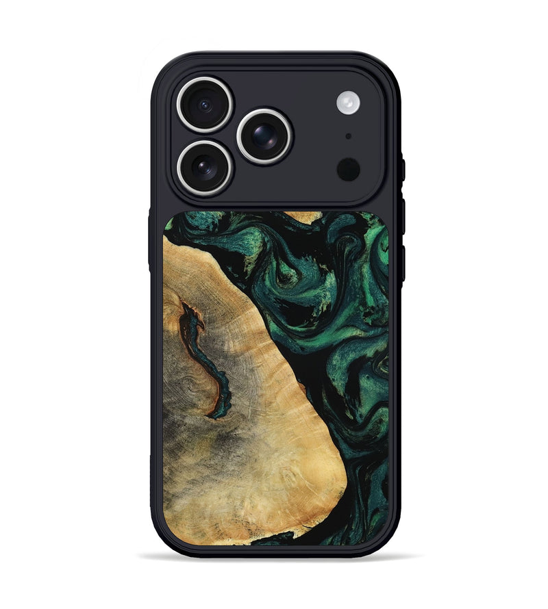 iPhone 17 Pro Wood Phone Case - Erykah (Green, 801541)