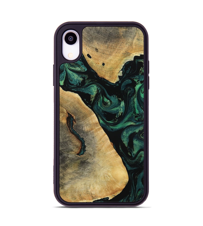 iPhone Xr Wood Phone Case - Erykah (Green, 801541)