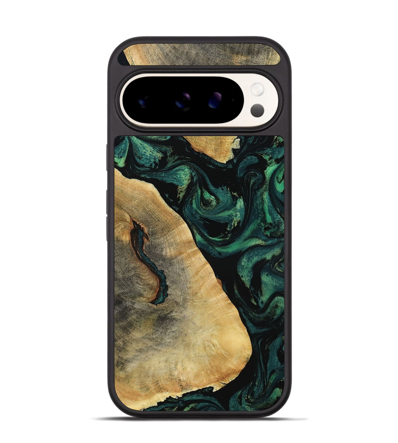 Pixel 9 Wood Phone Case - Erykah (Green, 801541)