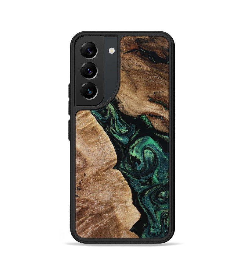 Galaxy S22 Wood Phone Case - Sim (Green, 801542)