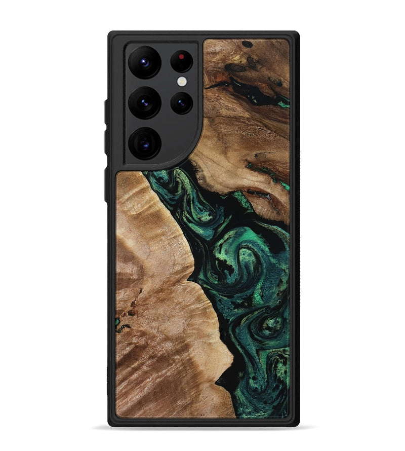 Galaxy S22 Ultra Wood Phone Case - Sim (Green, 801542)